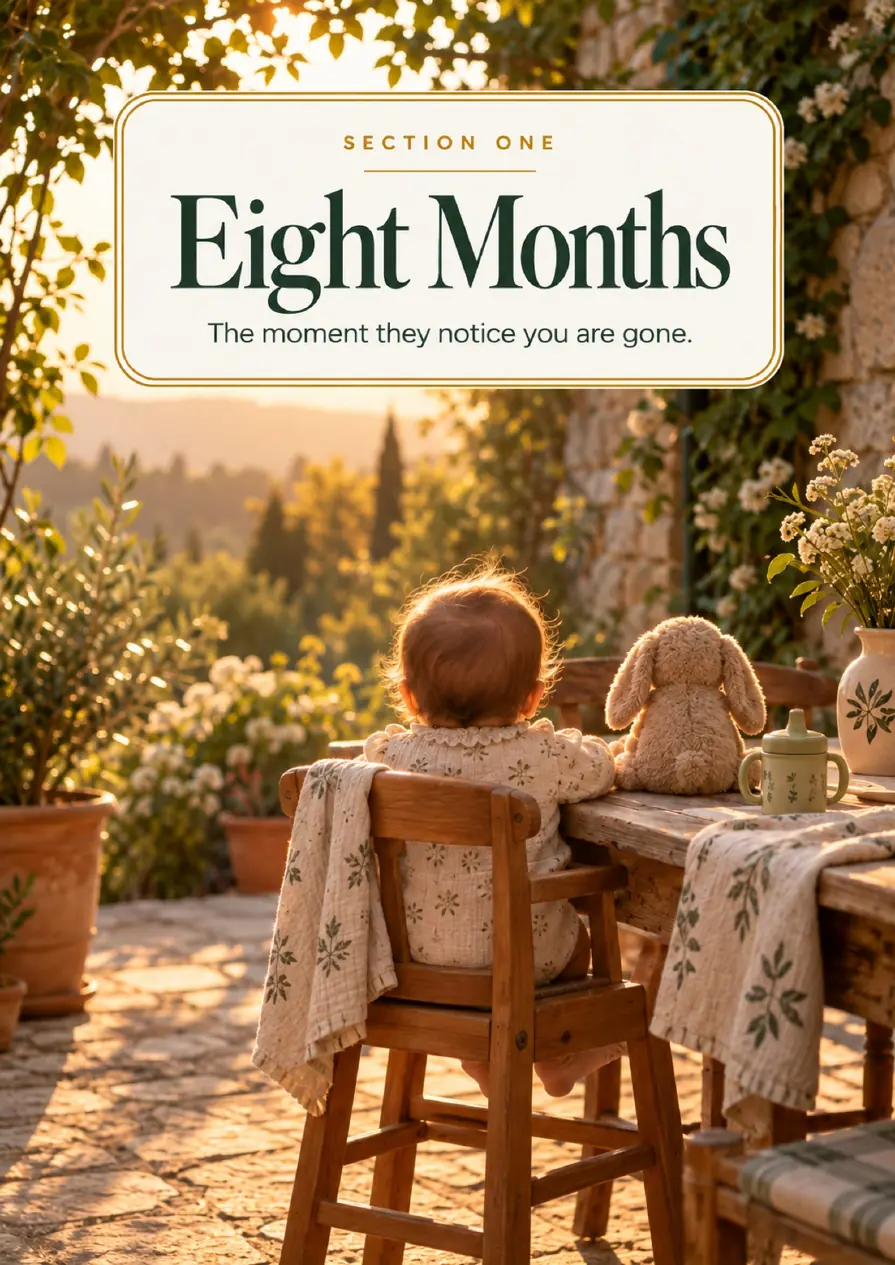 Page 4, Section one, Eight Months: the moment they notice you are gone